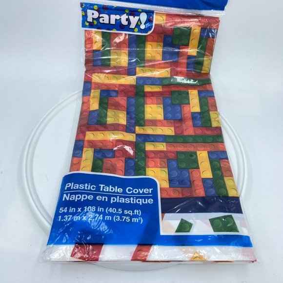 Building Block Birthday Party Lot Table Cover Centerpieces Napkins Loot Bags - Picture 8 of 11